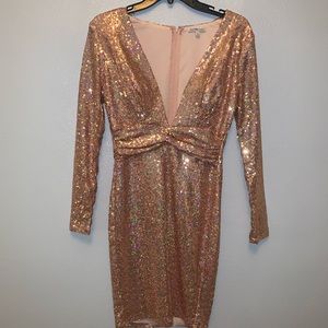 Sparkly pink sequin dress